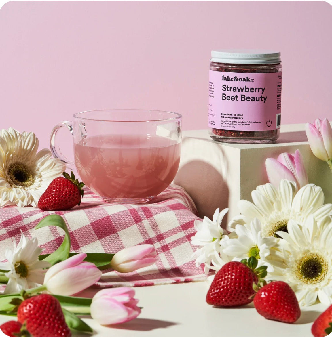 Lake & Oak Strawberry Beet Beauty - Superfood Tea Blend