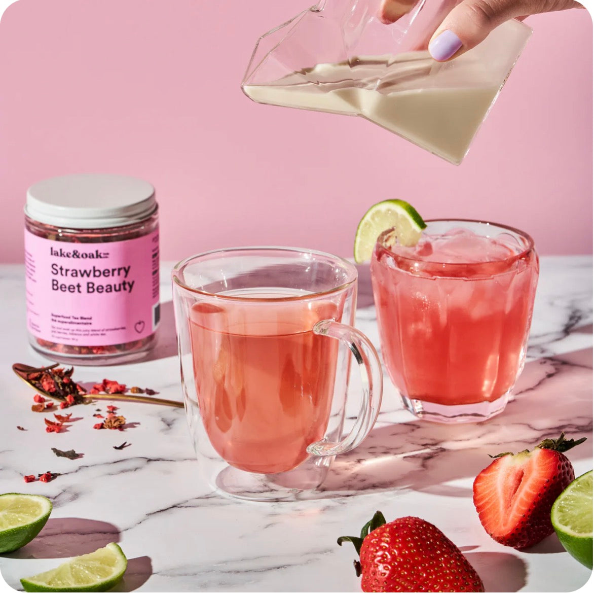 Lake & Oak Strawberry Beet Beauty - Superfood Tea Blend
