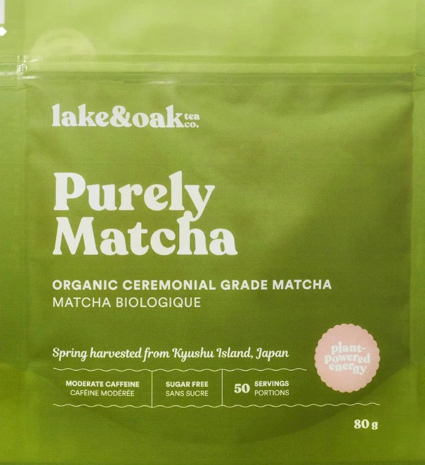 Lake & Oak Purely Matcha - Organic Ceremonial Grade