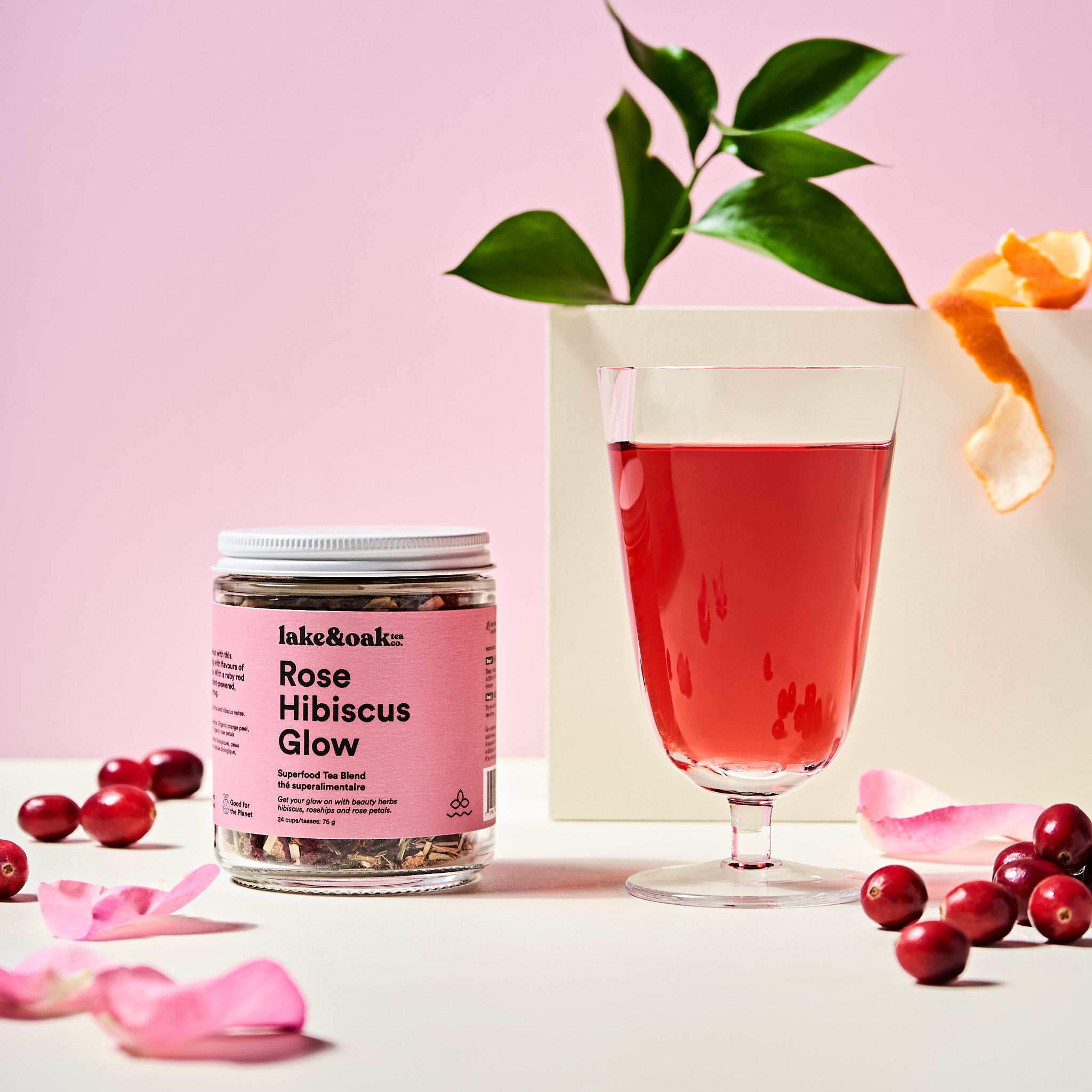 Lake & Oak Rose Hibiscus Glow - Superfood Tea Blend