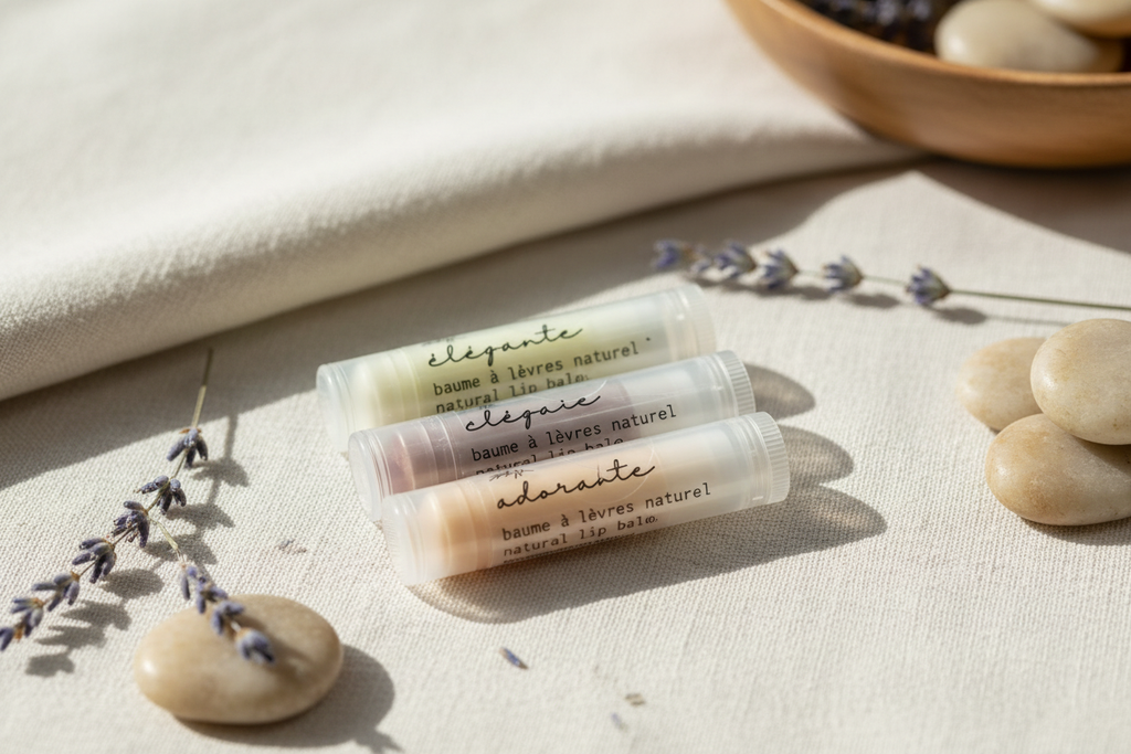 Enhanced lip balm product shot